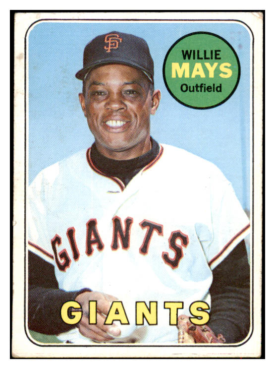 1969 Topps Baseball #190 Willie Mays Giants VG-EX 516925