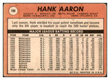 1969 Topps Baseball #100 Hank Aaron Braves Good 516937