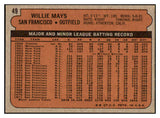 1972 Topps Baseball #049 Willie Mays Giants EX-MT 516956