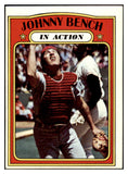 1972 Topps Baseball #434 Johnny Bench IA Reds EX 516958