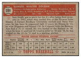 1952 Topps Baseball #231 Sam Zoldak A's VG-EX 516987