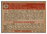 1952 Topps Baseball #110 Dutch Leonard Cubs VG-EX 516995