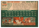 1954 Topps Baseball #173 Jack Harshman White Sox EX 517000