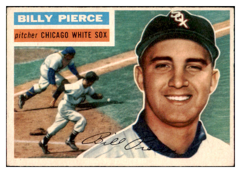 1956 Topps Baseball #160 Billy Pierce White Sox EX-MT Gray 517001