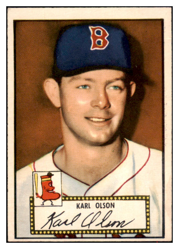 1952 Topps Baseball #072 Karl Olson Red Sox EX+/EX-MT Red 517012