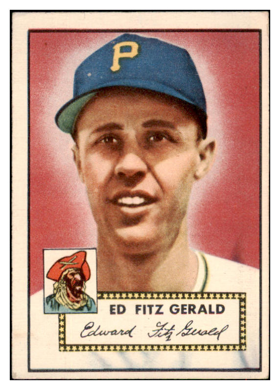 1952 Topps Baseball #236 Ed Fitzgerald Pirates EX+/EX-MT 517013