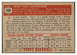 1952 Topps Baseball #260 Pete Castiglione Pirates EX+/EX-MT 517016