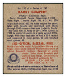 1949 Bowman Baseball #192 Harry Gumpert Reds EX-MT 517020