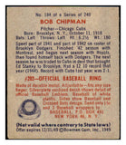 1949 Bowman Baseball #184 Bob Chipman Cubs EX-MT 517026