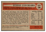 1954 Bowman Baseball #036 George Strickland Indians NR-MT 517031