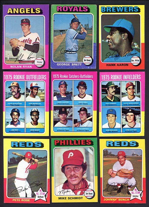 1975 Topps Baseball Near Set (-Yount) EX Brett Aaron Ryan 517048