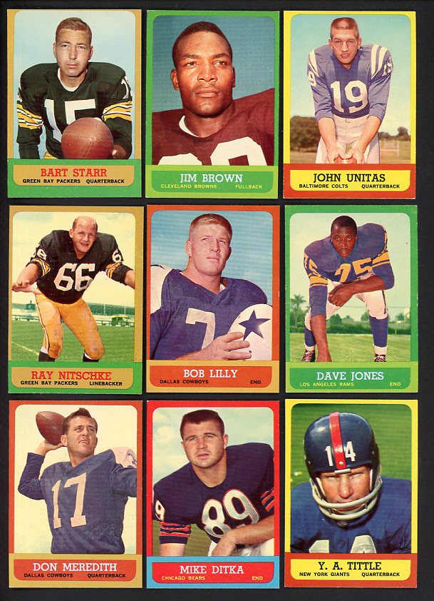 1963 Topps Football Complete Set EX-MT Brown Unitas Lilly 517061