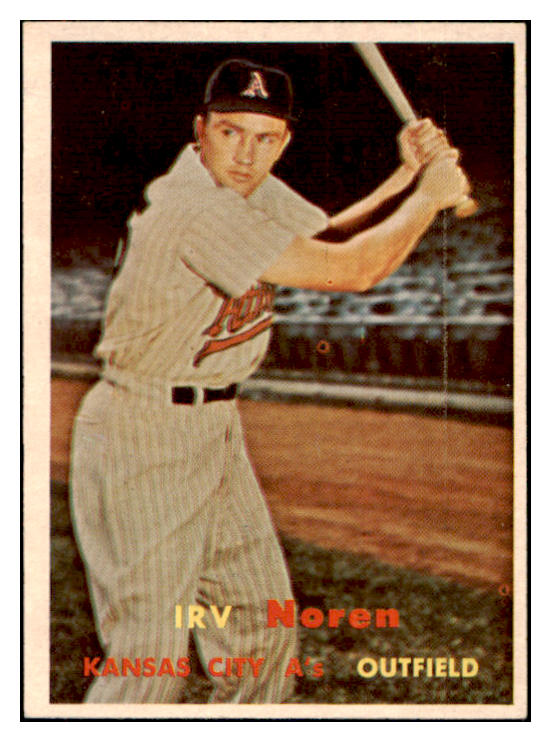 1957 Topps Baseball #298 Irv Noren A's EX-MT 517070