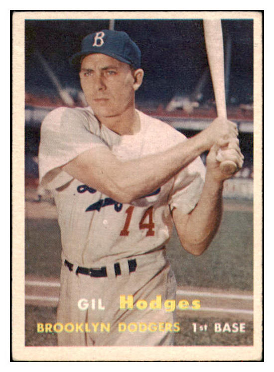 1957 Topps Baseball #080 Gil Hodges Dodgers VG-EX 517071