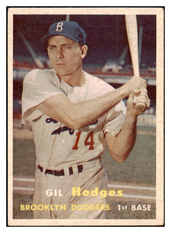 1957 Topps Baseball #080 Gil Hodges Dodgers EX 517114