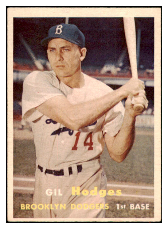 1957 Topps Baseball #080 Gil Hodges Dodgers EX 517115