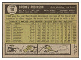 1961 Topps Baseball #010 Brooks Robinson Orioles EX-MT 517124