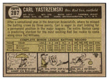 1961 Topps Baseball #287 Carl Yastrzemski Red Sox EX-MT 517126