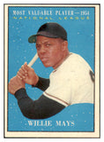 1961 Topps Baseball #482 Willie Mays MVP Giants EX-MT 517133