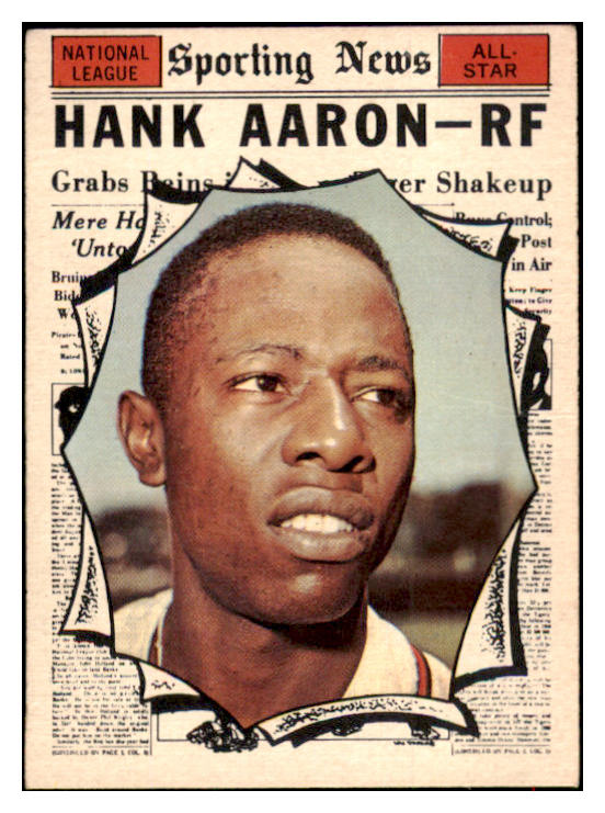 1961 Topps Baseball #577 Hank Aaron A.S. Braves EX-MT 517135