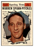 1961 Topps Baseball #589 Warren Spahn A.S. Braves NR-MT 517136