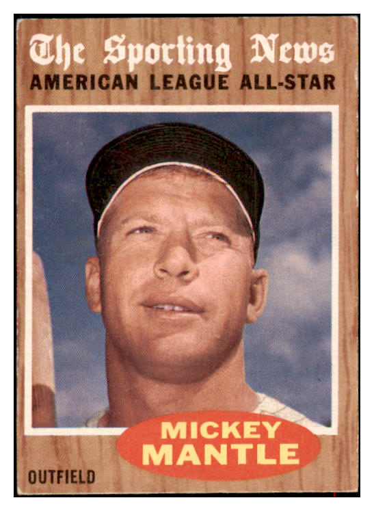 1962 Topps Baseball #471 Mickey Mantle A.S. Yankees EX+ 517139