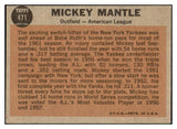 1962 Topps Baseball #471 Mickey Mantle A.S. Yankees EX+ 517139