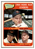 1965 Topps Baseball #003 A.L. Home Run Leaders Mickey Mantle EX-MT 517140