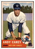 1953 Topps Baseball #188 Andy Carey Yankees VG-EX 517167