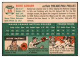 1954 Topps Baseball #045 Richie Ashburn Phillies VG-EX 517170