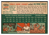 1954 Topps Baseball #157 Don Lenhardt Orioles EX 517173