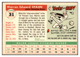 1955 Topps Baseball #031 Warren Spahn Braves EX-MT oc 517176