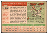 1955 Topps Baseball #155 Eddie Mathews Braves Good 517182