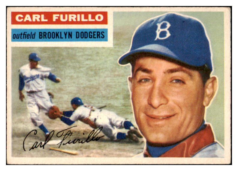 1956 Topps Baseball #190 Carl Furillo Dodgers EX-MT 517187