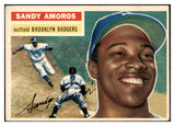 1956 Topps Baseball #042 Sandy Amoros Dodgers EX-MT Gray 517191