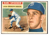 1956 Topps Baseball #083 Karl Spooner Dodgers EX-MT Gray 517206