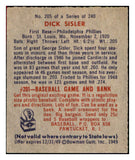 1949 Bowman Baseball #205 Dick Sisler Phillies EX-MT 517215