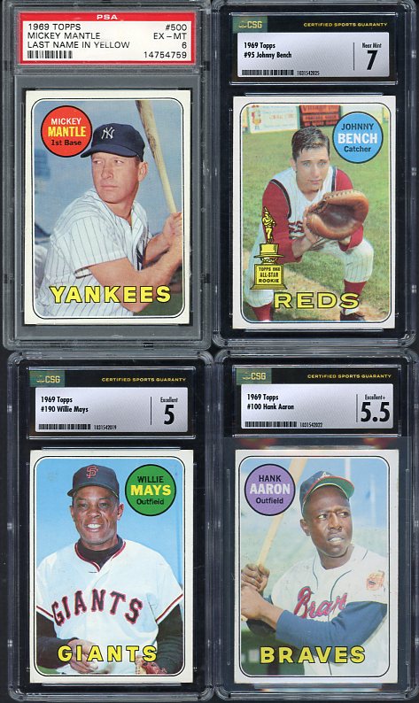 1969 Topps Baseball Complete Set EX-MT Mantle Jackson Ryan 517227