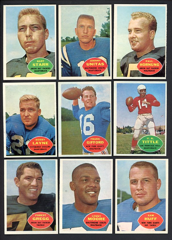 1960 Topps Football Near Set (-J. Brown) EX-MT Unitas Starr 517233