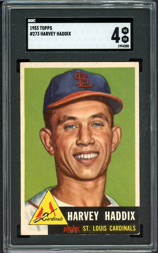 1953 Topps Baseball #273 Harvey Haddix Cardinals SGC 4 VG-EX 517248