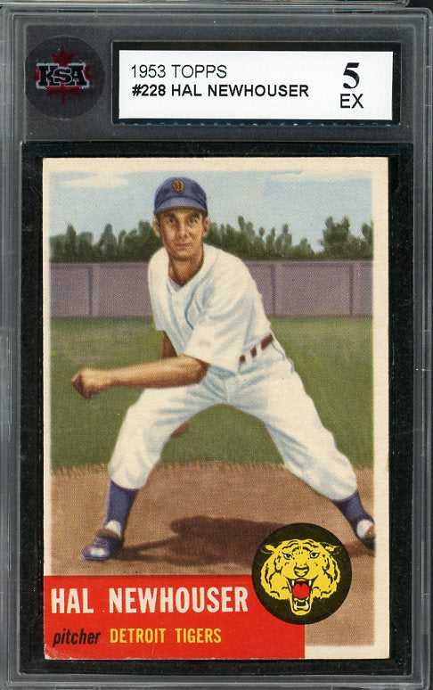 1953 Topps Baseball #228 Hal Newhouser Tigers KSA 5 EX 517255