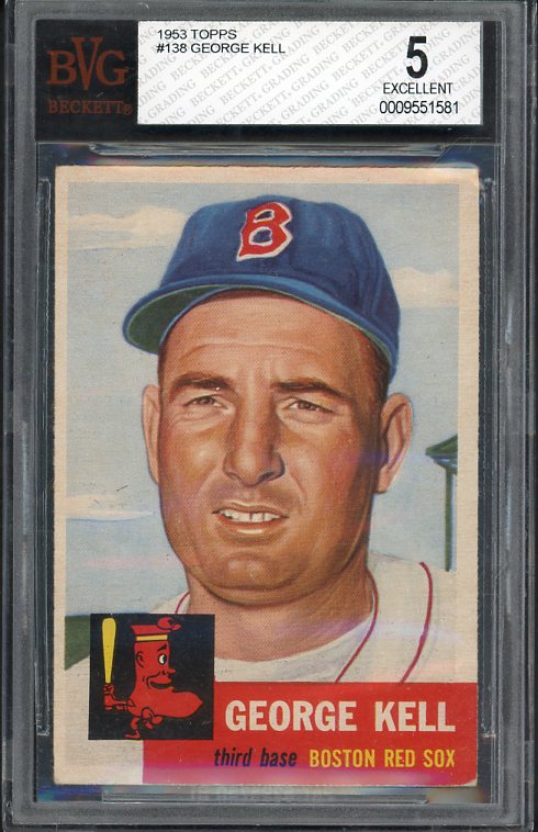 1953 Topps Baseball #138 George Kell Red Sox BVG 5 EX 517258