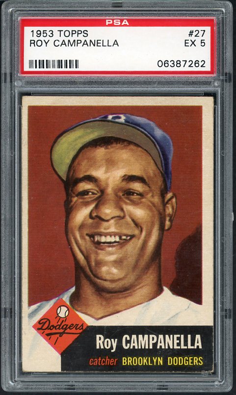 1953 Topps Baseball #027 Roy Campanella Dodgers PSA 5 EX 517263