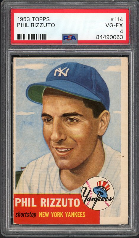 1953 Topps Baseball #114 Phil Rizzuto Yankees PSA 4 VG-EX 517268