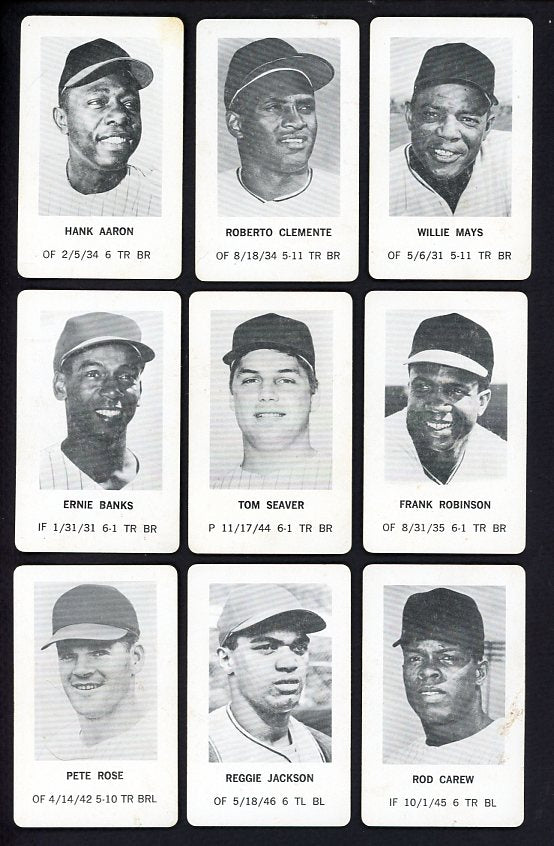 1970 Milton Bradley Complete Set Clemente Jackson Mays Aaron 517359