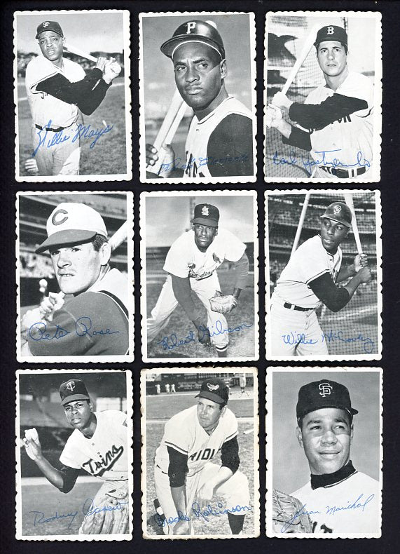 1969 Topps Deckle Edge Baseball Complete Set Clemente Mays 517362