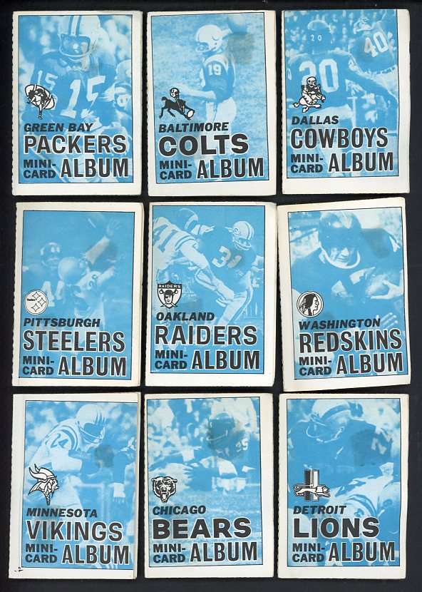 1969 Topps Football Mini Album Complete Set Colts Packers Jets 517364