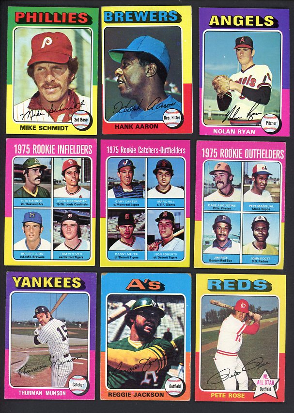 1975 Topps Baseball Near Set (No Brett Yount) VG-EX/EX Aaron 517367