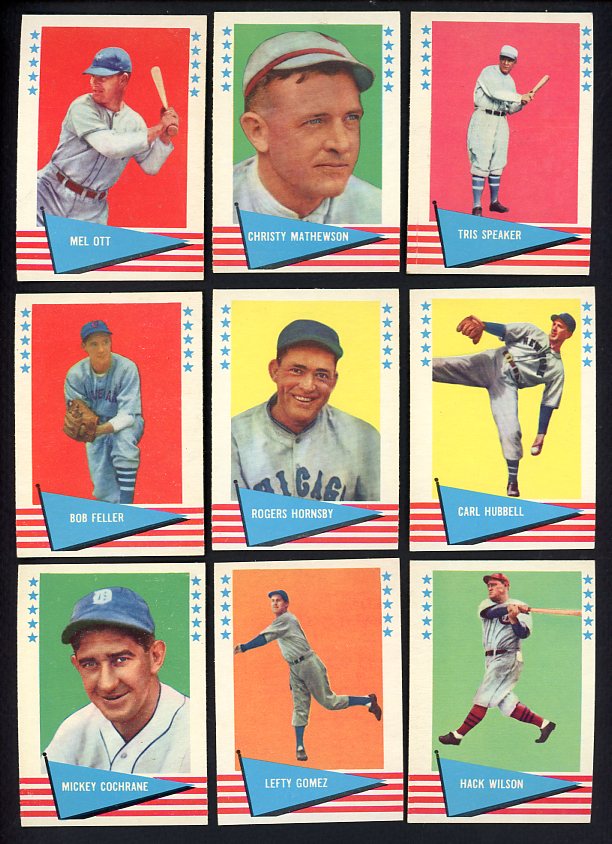 1961 Fleer Set Lot 82 Diff EX-MT Feller Mathewson Ott 517369