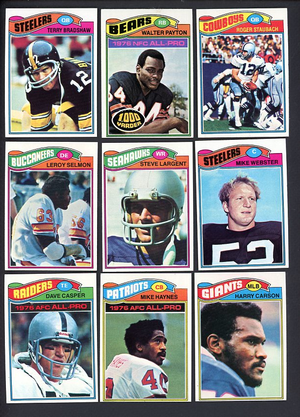 1977 Topps Football Complete Set EX-MT/NR-MT Payton Largent 517378